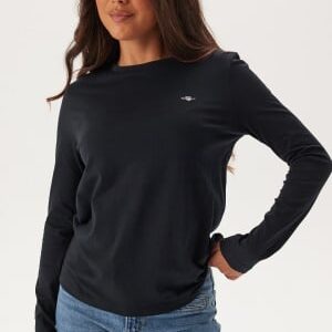 GANT Reg Shield Ls T-shirt Black M