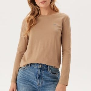 GANT Reg Shield Ls T-shirt Caramel Beige S