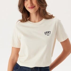 GANT Reg Small Graphic Ss T-shirt Cream S