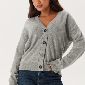 GANT Superfine Lambswool Cardigan Grey Melange XS