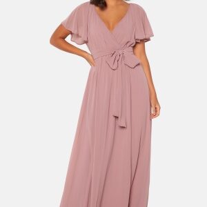 Goddiva Flutter Chiffon Dress Lavender XS (UK8)