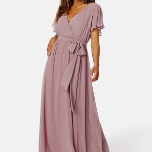 Goddiva Flutter Chiffon Maxi Dress Dusk XS (UK8)