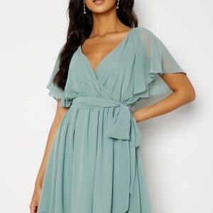 Goddiva Flutter Skater Dress Dark green XL (UK16)