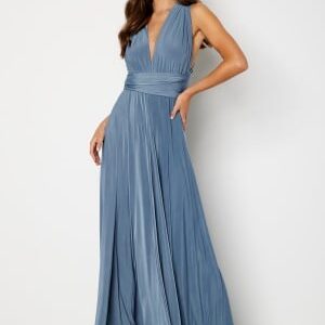 Goddiva Multi Tie Maxi Dress Cloudy Blue M (UK12)