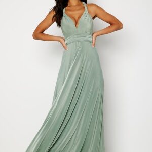 Goddiva Multi Tie Maxi Dress Dark Sage XXS (UK6)