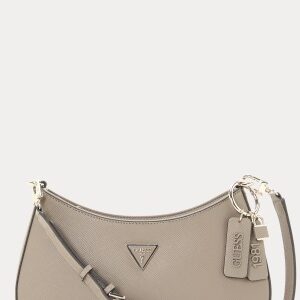 Guess Noelle Top Zip Shoulder Bag Dark Taupe Onesize