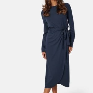 Happy Holly Soft Tie Dress Dark blue 48/50