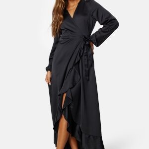 Happy Holly Emmie Maxi LS Dress Black 32/34