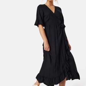 Happy Holly Emmie Viscose Maxi Dress Black 32/34