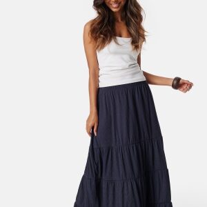 Happy Holly Flounce Maxi Skirt Dark blue 48/50