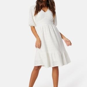 Happy Holly Broderie Anglaise Dress Offwhite 44/46