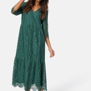 Happy Holly V-neck Lace Midi Dress Green 36/38