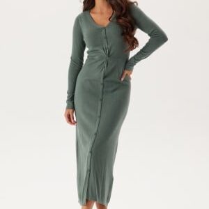 Happy Holly Knitted Dress Dusty green/Melange 32/34