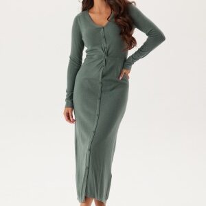 Happy Holly Knitted Dress Dusty green/Melange 40/42