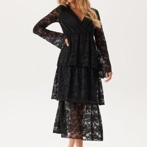 Happy Holly Lace Long Dress Black 36/38