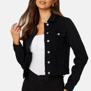 Happy Holly Lottie Denim Jacket Grey-black 44