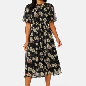 Happy Holly Lynetta Midi Dress Black / Floral 48/50