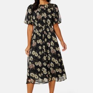 Happy Holly Lynetta Midi Dress Black / Floral 52/54