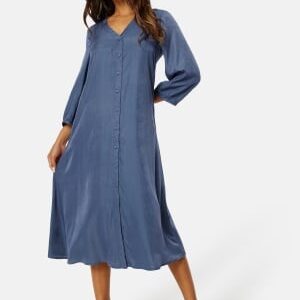 Happy Holly Lyra Viscose Dress Blue 32/34