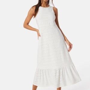 Happy Holly Broderie Anglaise Dress Offwhite 36/38