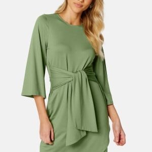 Happy Holly Petra tie dress Dusty green 36/38