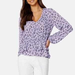 Happy Holly Serene wrap blouse Lavender / Patterned 32/34