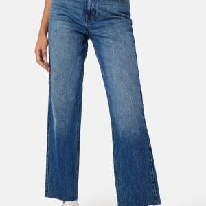 Happy Holly High Straight Ankle Jeans Medium blue 36