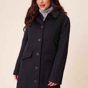 Happy Holly Straight Wool Blend Coat Black 40/42