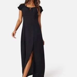 Happy Holly Structure Maxi Slit Dress Black 48/50