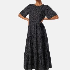 Happy Holly Tris Butterfly Sleeve Dress Black/Dotted 36/38