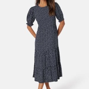 Happy Holly Tris Viscose Midi Dress Care Blue/Patterned 52/54