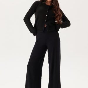 Happy Holly Wide Soft Viscose Pants Black 36/38