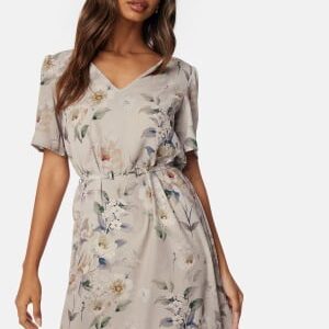 Ida Sjöstedt Maya Dress Light Grey Floral 36