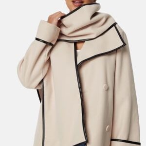 Josefin Lavold X Bubbleroom Josefin Scarf Coat Sand S