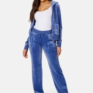 Juicy Couture Del Ray Classic Velour Pant Grey Blue XXS