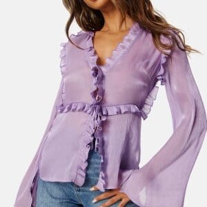 Madeleine Bitici X Bubbleroom Madeleine Sheer Blouse Lilac S