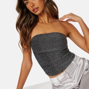 Madeleine Bitici X Bubbleroom Madeleine Sparkling Tube Top Silver 3XL