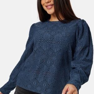 Object Collectors Item Feodora L/S Top Dark Denim Deatil:Co XS