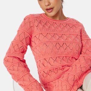 Object Collectors Item Liva L/S O-Neck Knit Pullover Georgia Peach XL