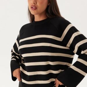 Object Collectors Item Objester LS Knit Top Black Stripes:Sandshell L