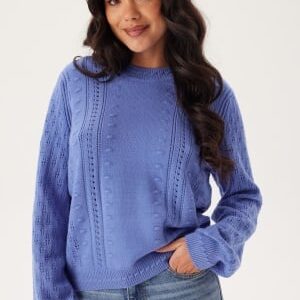 Object Collectors Item Objinge L/S RE O-NECK KNIT  RE Cornflower Blue S