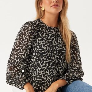 Object Collectors Item Objmila L/S Top Sandshell/Black Leaves 34