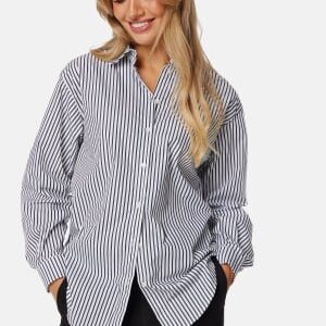 Object Collectors Item Objtutta Lo L/S Shirt White/Stripes Black 38