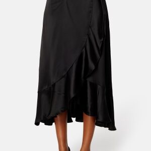 Object Collectors Item Sateen Wrap Skirt A Fair Black 36