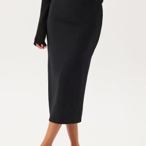 VILA Vireflecti Hw Midi Skirt Black Beauty M