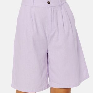 ONLY Caro HW Wide Linen Blend Shorts Pastel Lilac 36