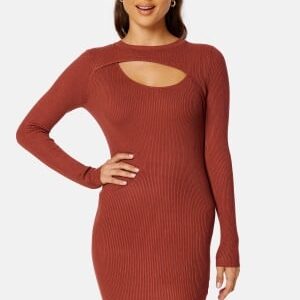 ONLY Liza L/S Peek-A-Boo Dress Spiced Apple L