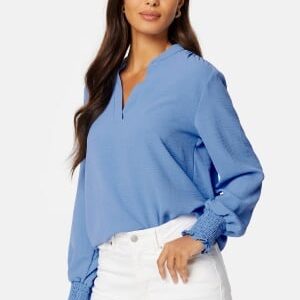 ONLY Mette V-Neck Smock Top Provence XS