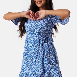 ONLY Onl New Olivia Short Wrap Dress Blue/Patterned XS