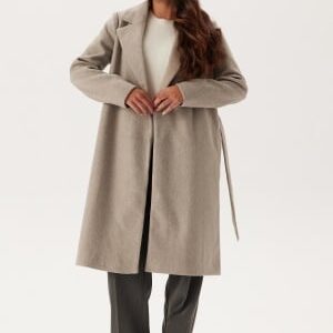 ONLY Onlalvilda Life Wrap Coat Otw Simply Taupe Detail:melange M